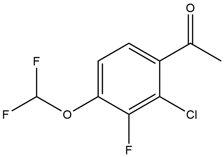 1-[2-Chloro-4-(difluoromethoxy)-3-fluorophenyl]ethanone Structure