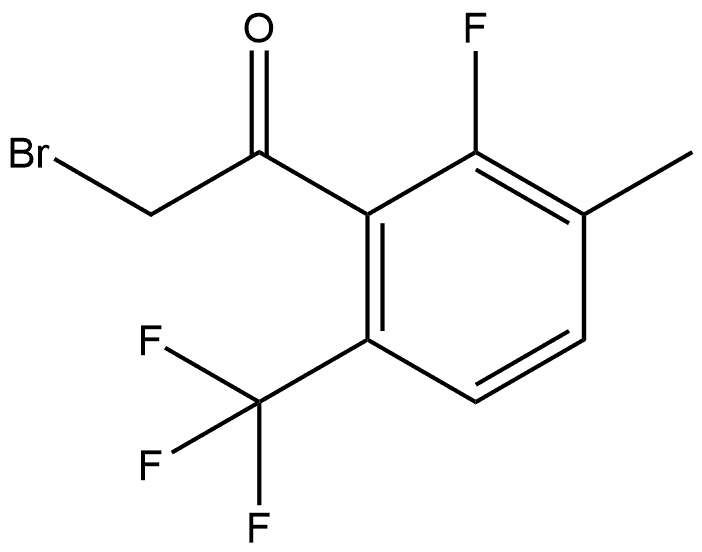 2-Bromo-1-[2-fluoro-3-methyl-6-(trifluoromethyl)phenyl]ethanone Struktur