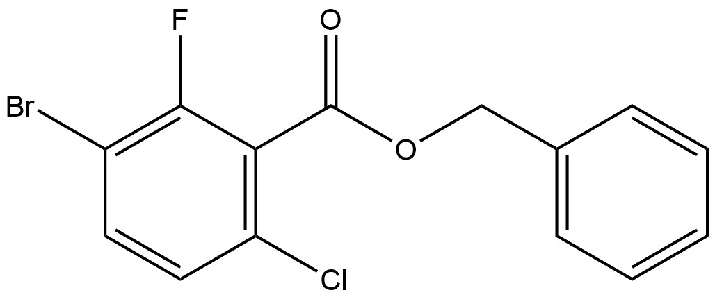 Phenylmethyl 3-bromo-6-chloro-2-fluorobenzoate Structure