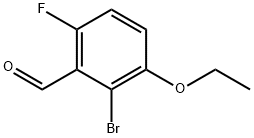 2-bromo-3-ethoxy-6-fluorobenzaldehyde Structure