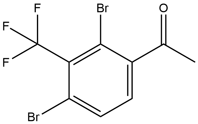 1-[2,4-Dibromo-3-(trifluoromethyl)phenyl]ethanone,2384625-80-1,结构式