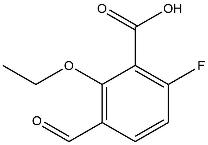 2-ethoxy-6-fluoro-3-formylbenzoic acid Structure