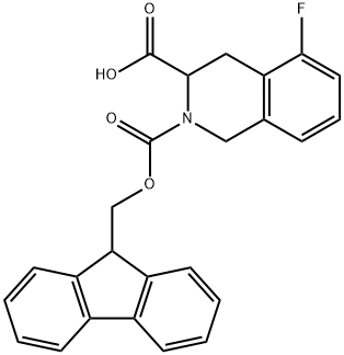 2,3(1H)-Isoquinolinedicarboxylic acid, 5-fluoro-3,4-dihydro-, 2-(9H-fluoren-9-ylmethyl) ester 化学構造式