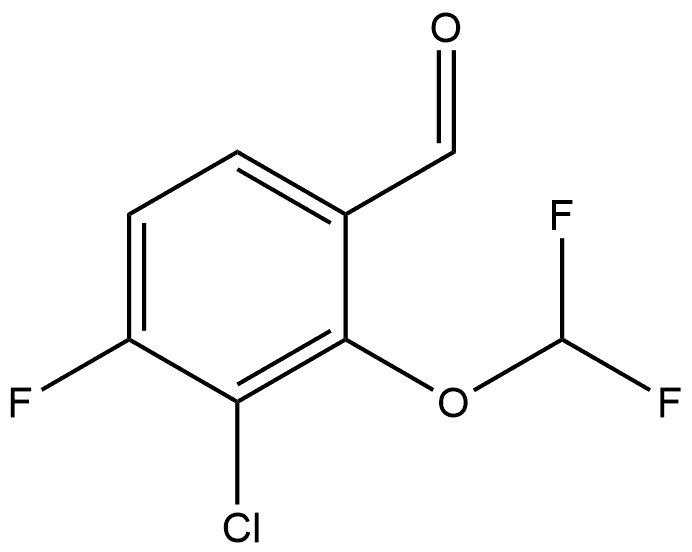 3-Chloro-2-(difluoromethoxy)-4-fluorobenzaldehyde Structure