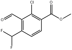 Methyl 2-chloro-4-(difluoromethyl)-3-formylbenzoate Structure