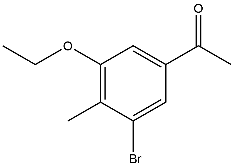 1-(3-Bromo-5-ethoxy-4-methylphenyl)ethanone Structure