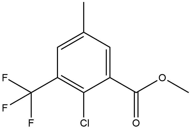 Methyl 2-chloro-5-methyl-3-(trifluoromethyl)benzoate 结构式