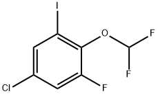 5-Chloro-2-(difluoromethoxy)-1-fluoro-3-iodobenzene Structure