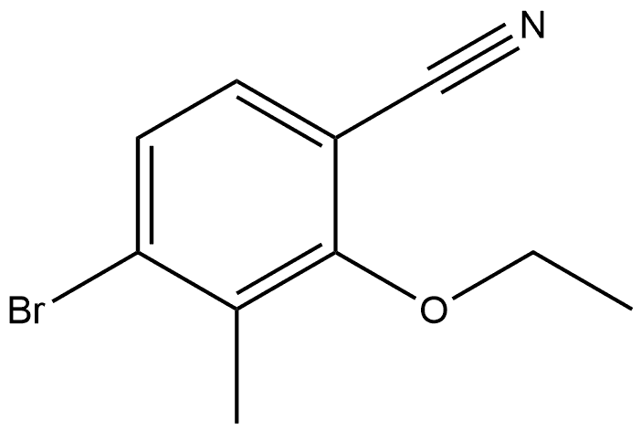 4-Bromo-2-ethoxy-3-methylbenzonitrile,2384794-19-6,结构式