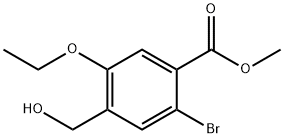 Benzoic acid, 2-bromo-5-ethoxy-4-(hydroxymethyl)-, methyl ester Structure