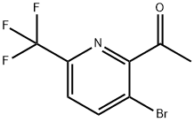 Ethanone, 1-[3-bromo-6-(trifluoromethyl)-2-pyridinyl]- Structure