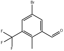 5-Bromo-2-methyl-3-
(trifluoromethyl)benzaldehyde 化学構造式