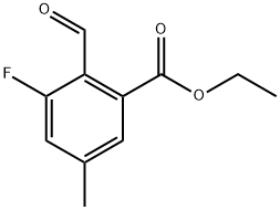 Ethyl 3-fluoro-2-formyl-5-methylbenzoate 结构式