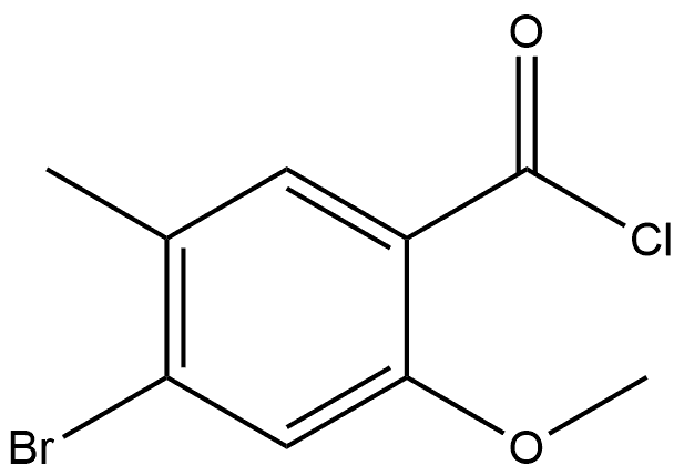 4-Bromo-2-methoxy-5-methylbenzoyl chloride,2384848-69-3,结构式
