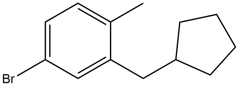 4-Bromo-2-(cyclopentylmethyl)-1-methylbenzene,2384850-71-7,结构式