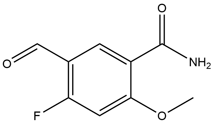 4-fluoro-5-formyl-2-methoxybenzamide Structure