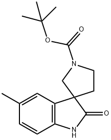 Tert-Butyl 5-methyl-2-oxospiro[indoline-3,3'-pyrrolidine]-1'-carboxylate Structure