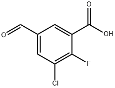 3-Chloro-2-fluoro-5-formylbenzoic acid Structure