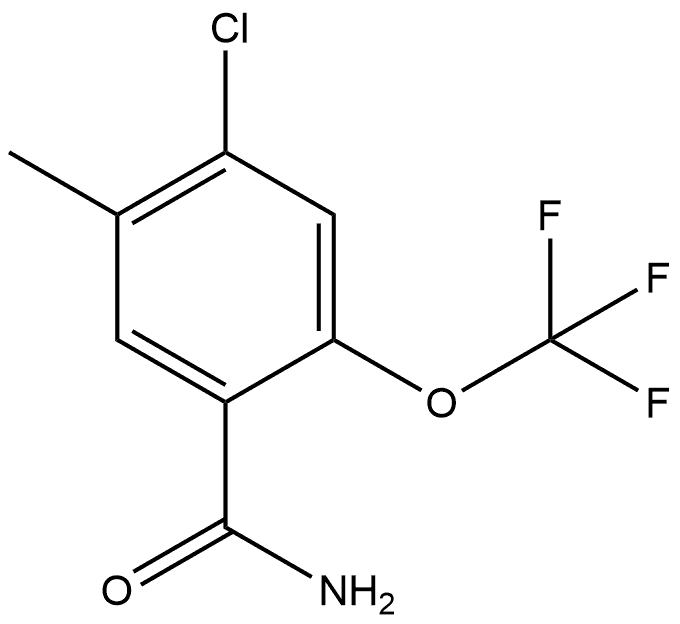 4-Chloro-5-methyl-2-(trifluoromethoxy)benzamide Struktur