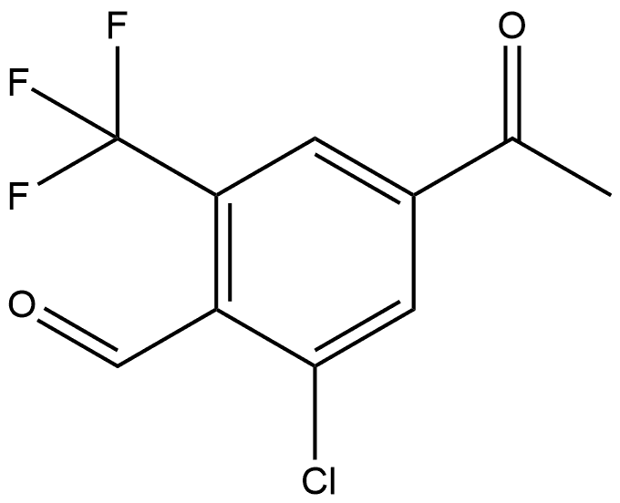 4-Acetyl-2-chloro-6-(trifluoromethyl)benzaldehyde 结构式