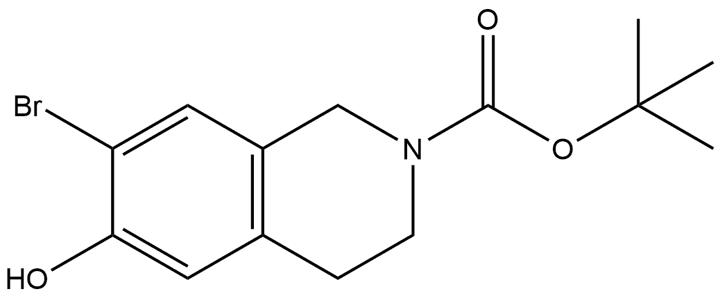 tert-Butyl 7-bromo-6-hydroxy-3,4-dihydroisoquinoline-2(1H)-carboxylate Struktur