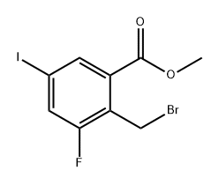 Benzoic acid, 2-(bromomethyl)-3-fluoro-5-iodo-, methyl ester Structure