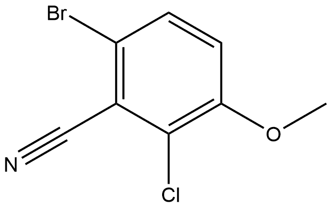 6-Bromo-2-chloro-3-methoxybenzonitrile Struktur