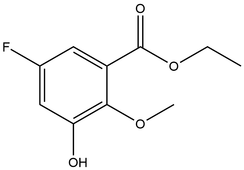 Ethyl 5-fluoro-3-hydroxy-2-methoxybenzoate,2385116-64-1,结构式