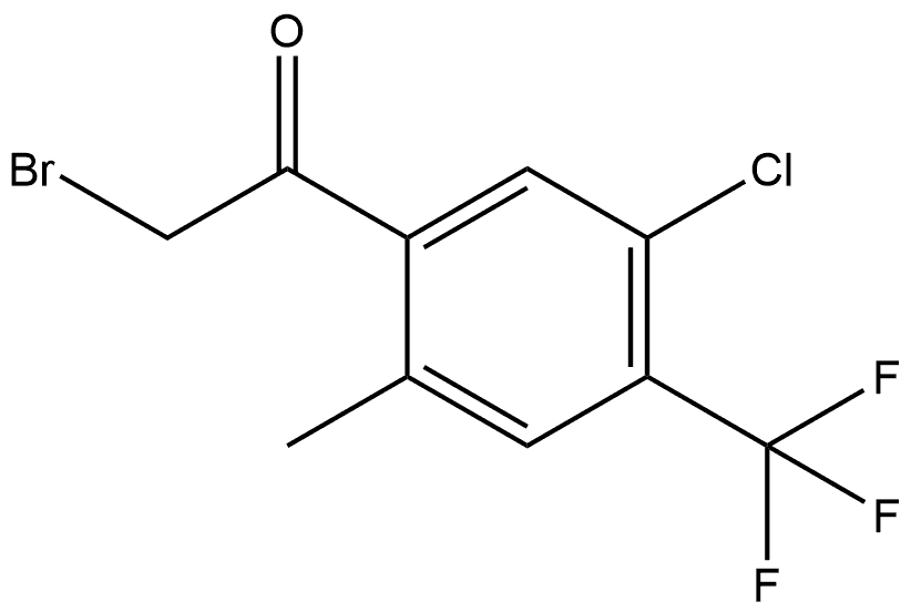 2-Bromo-1-[5-chloro-2-methyl-4-(trifluoromethyl)phenyl]ethanone 结构式