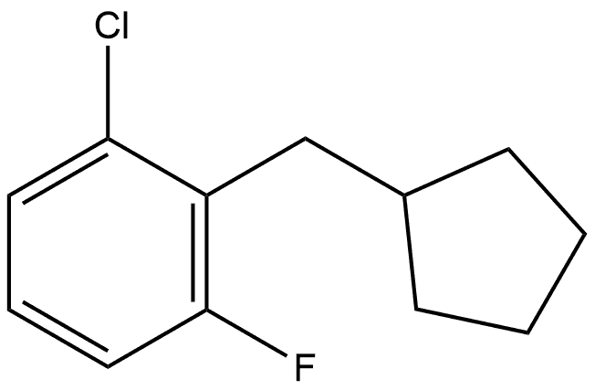 Benzene, 1-chloro-2-(cyclopentylmethyl)-3-fluoro- Structure