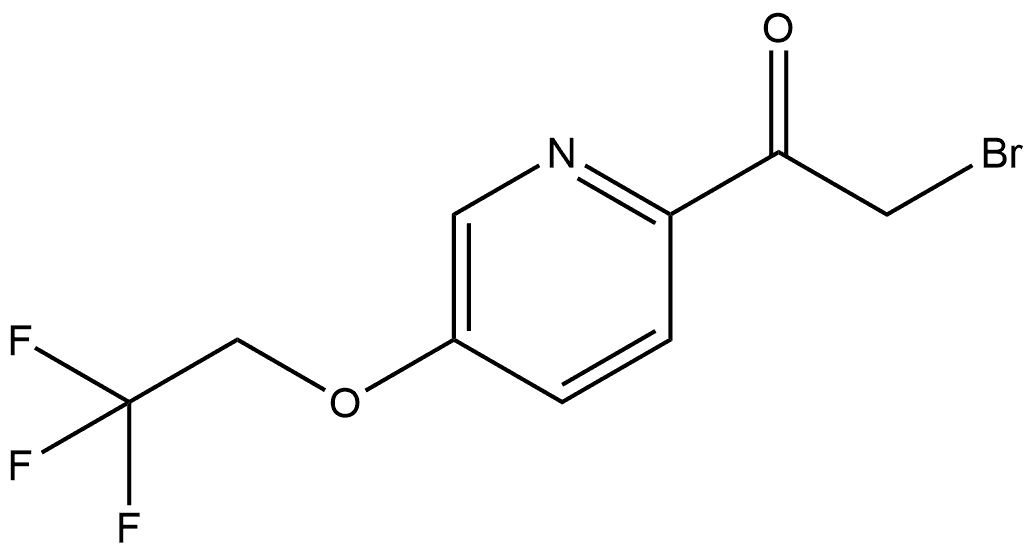 2-bromo-1-[5-(2,2,2-trifluoroethoxy)pyridin-2-yl]ethan-1-one,2385131-17-7,结构式