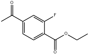 4-乙酰基-2-氟苯甲酸乙酯,2385144-04-5,结构式