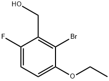 (2-bromo-3-ethoxy-6-fluorophenyl)methanol Structure