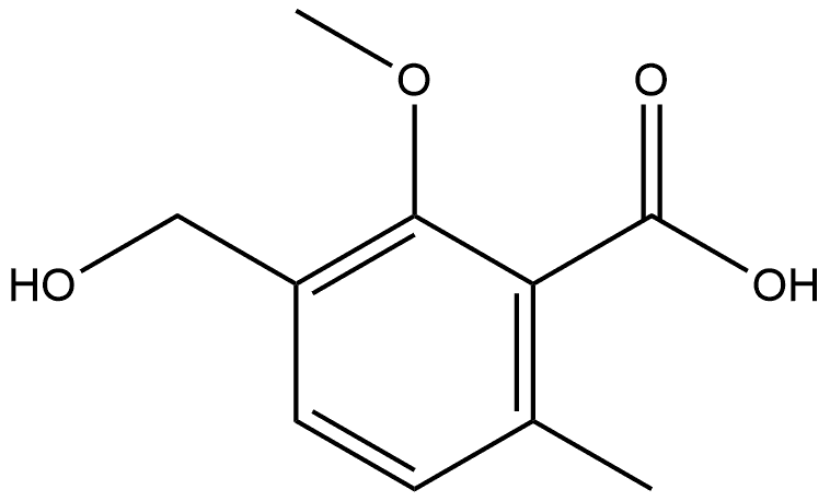 3-(Hydroxymethyl)-2-methoxy-6-methylbenzoic acid Structure