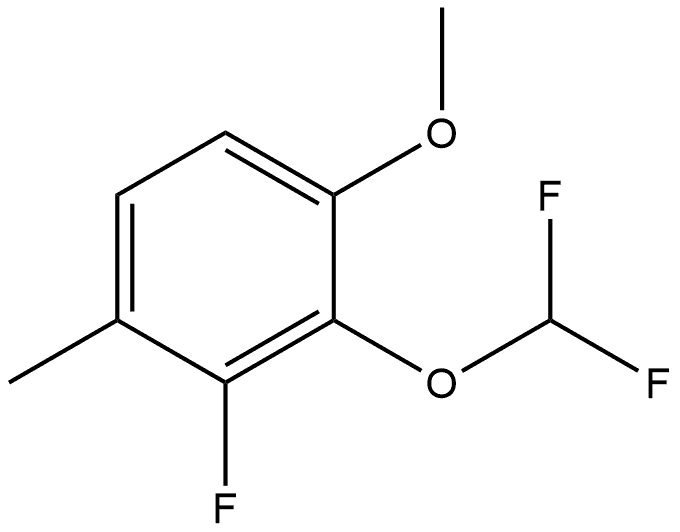 2-(Difluoromethoxy)-3-fluoro-1-methoxy-4-methylbenzene Structure