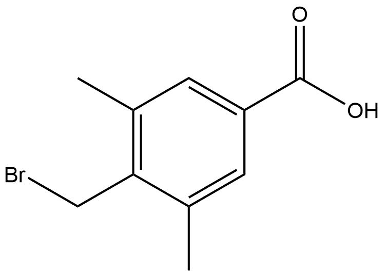 4-(Bromomethyl)-3,5-dimethylbenzoic acid 化学構造式