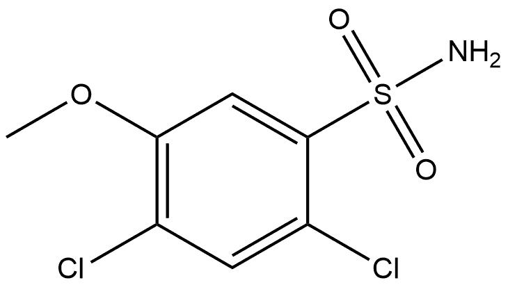 2,4-二氯-5-甲氧基苯磺酰胺 结构式