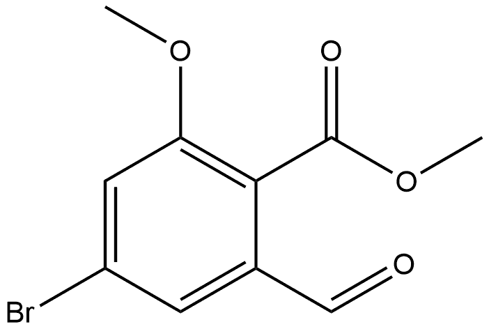 4-溴-2-甲酰基-6-甲氧基苯甲酸甲酯, 2385401-77-2, 结构式