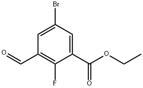 Ethyl 5-bromo-2-fluoro-3-formylbenzoate Struktur