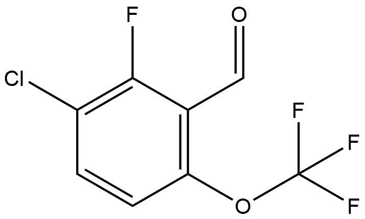 3-Chloro-2-fluoro-6-(trifluoromethoxy)benzaldehyde Structure