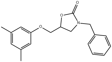 2-Oxazolidinone, 5-[(3,5-dimethylphenoxy)methyl]-3-(phenylmethyl)- Struktur