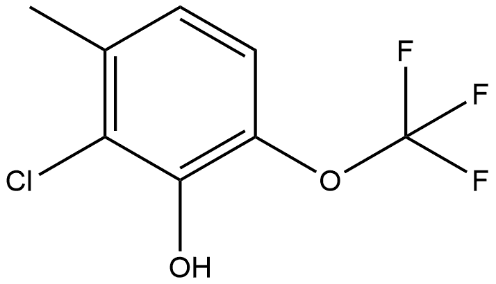 2-Chloro-3-methyl-6-(trifluoromethoxy)phenol Struktur