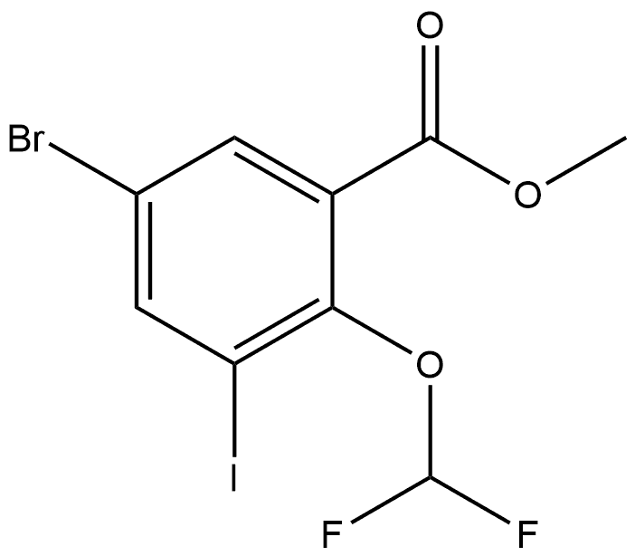 Methyl 5-bromo-2-(difluoromethoxy)-3-iodobenzoate,2385488-85-5,结构式