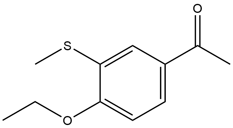 1-[4-Ethoxy-3-(methylthio)phenyl]ethanone 化学構造式