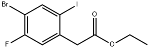 Benzeneacetic acid, 4-bromo-5-fluoro-2-iodo-, ethyl ester 化学構造式