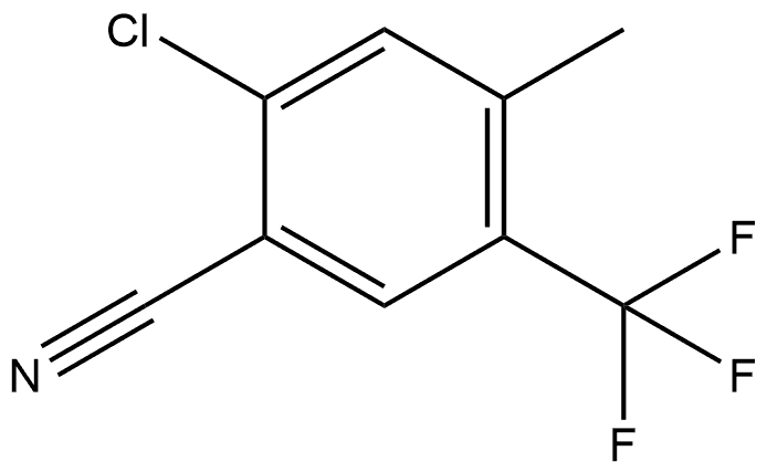 2-Chloro-4-methyl-5-(trifluoromethyl)benzonitrile,2385508-83-6,结构式