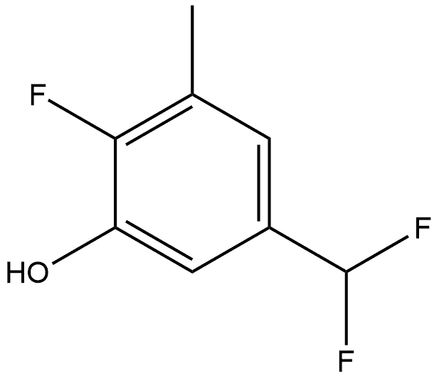 5-(Difluoromethyl)-2-fluoro-3-methylphenol Structure