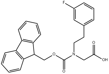 Glycine, N-[(9H-fluoren-9-ylmethoxy)carbonyl]-N-[2-(3-fluorophenyl)ethyl]- Structure