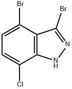 3,4-Dibromo-7-chloro-1H-indazole Structure