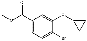 Benzoic acid, 4-bromo-3-(cyclopropyloxy)-, methyl ester Structure